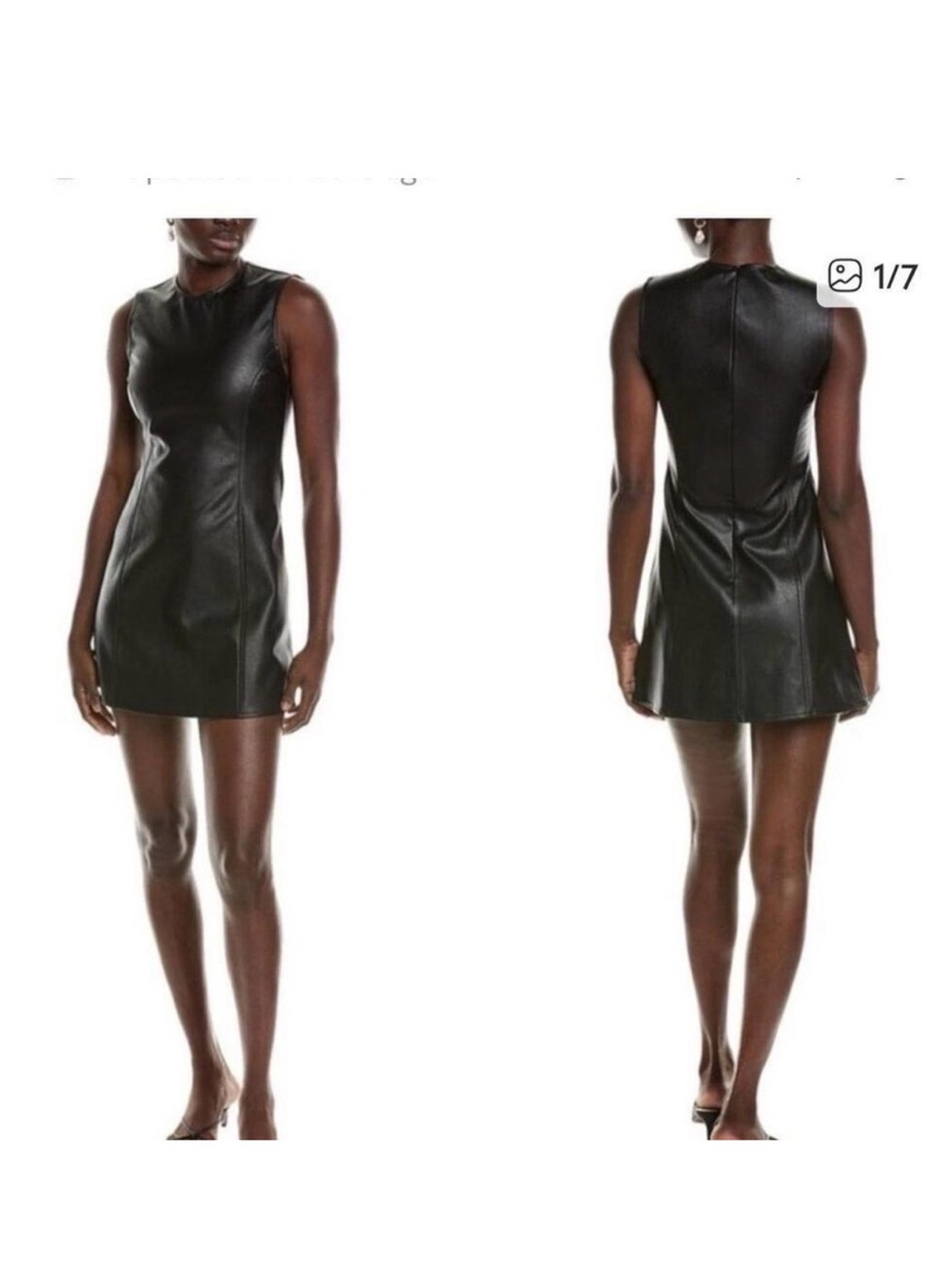 WeWoreWhat Black Leather Mini Dress